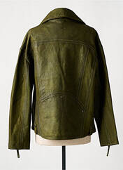 Veste en cuir vert ROSE GARDEN pour femme seconde vue