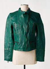 Veste en cuir vert ROSE GARDEN pour femme seconde vue