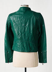 Veste en cuir vert ROSE GARDEN pour femme seconde vue