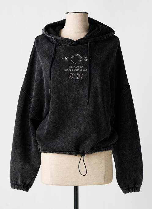 Sweat-shirt à capuche gris ROSE GARDEN pour femme