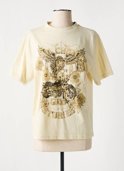 T-shirt beige ROSE GARDEN pour femme