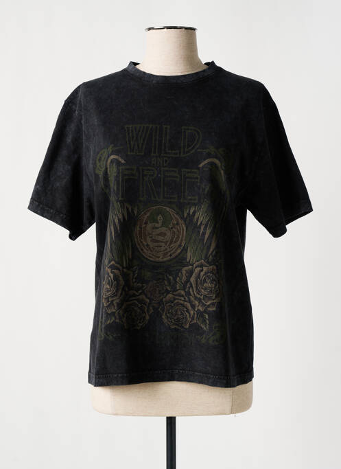 T-shirt noir ROSE GARDEN pour femme