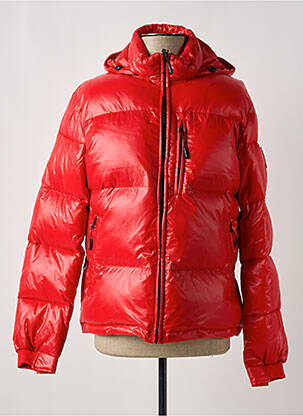 Doudoune poches a capuche rouge DAYTONA homme