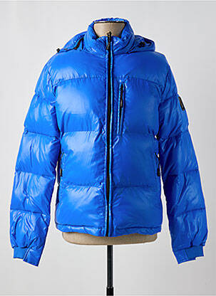Doudoune poches a capuche bleu DAYTONA homme