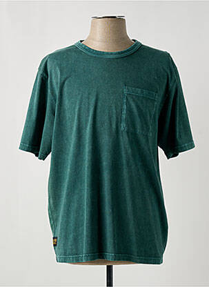 T-shirt coupe droite manches courtes vert DAYTONA homme