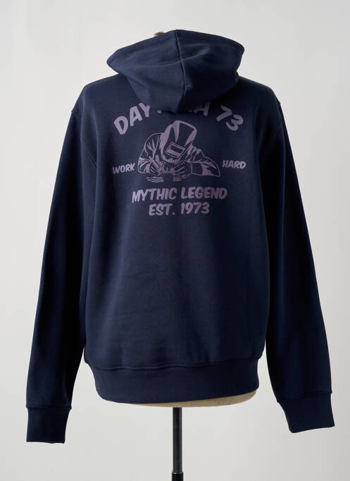 Sweat-shirt à capuche bleu DAYTONA pour homme