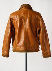 Veste en cuir marron DAYTONA pour homme seconde vue