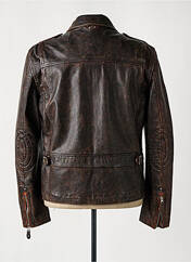 Veste en cuir marron DAYTONA pour homme seconde vue