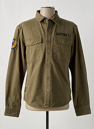 Chemise manches longues manches longues vert DAYTONA homme