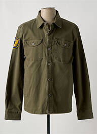 Veste casual fermeture boutonnée sur le devant vert DAYTONA homme