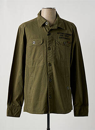 Veste casual fermeture boutonnée sur le devant vert DAYTONA homme