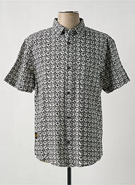 Chemise manches courtes imprimé fantaisie noir DAYTONA homme