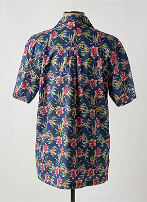 Chemise manches courtes col tailleur bleu DAYTONA homme