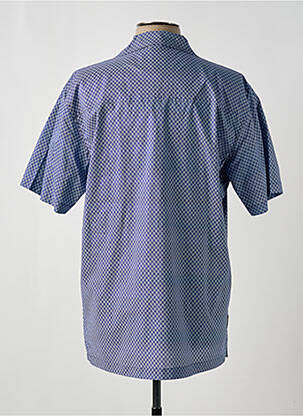 Chemise manches courtes col tailleur bleu DAYTONA homme