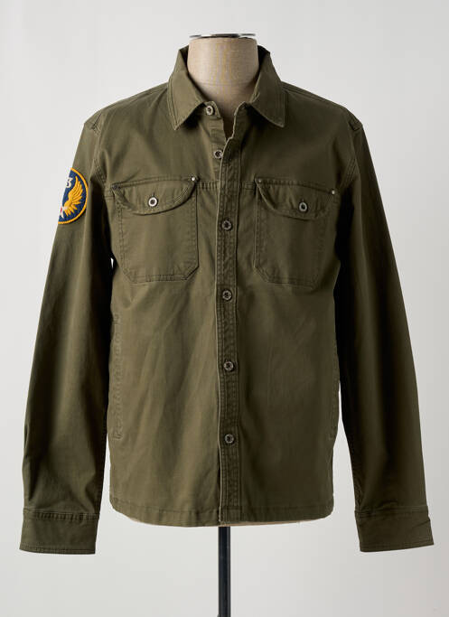 Veste casual fermeture boutonnée sur le devant vert DAYTONA homme