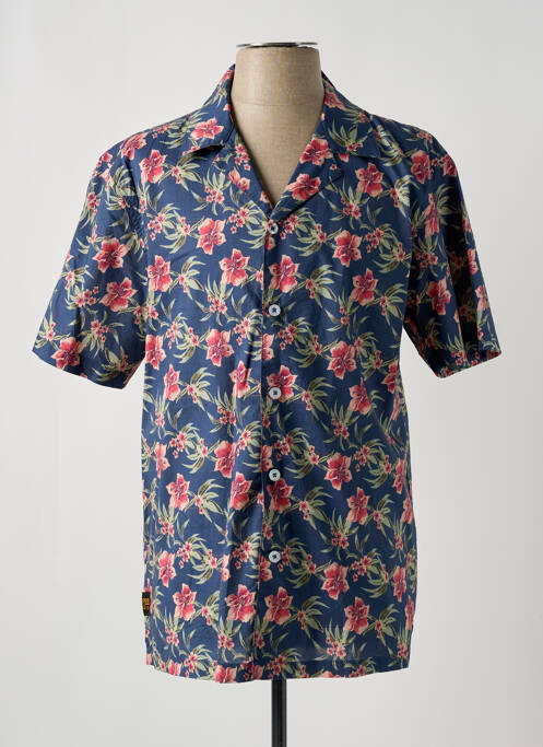 Chemise manches courtes bleu DAYTONA pour homme