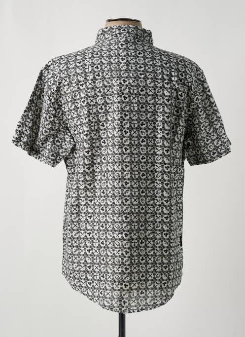 Chemise manches courtes imprimé fantaisie noir DAYTONA homme