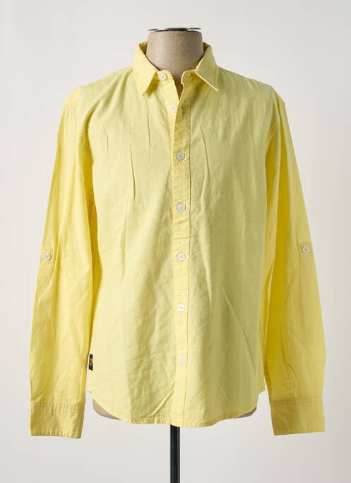 Chemise manches longues jaune DAYTONA pour homme