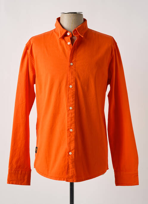 Chemise manches longues orange DAYTONA pour homme