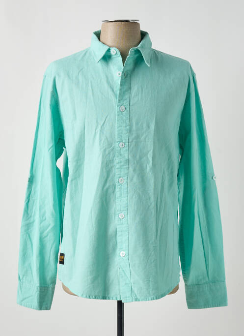 Chemise manches longues vert DAYTONA pour homme