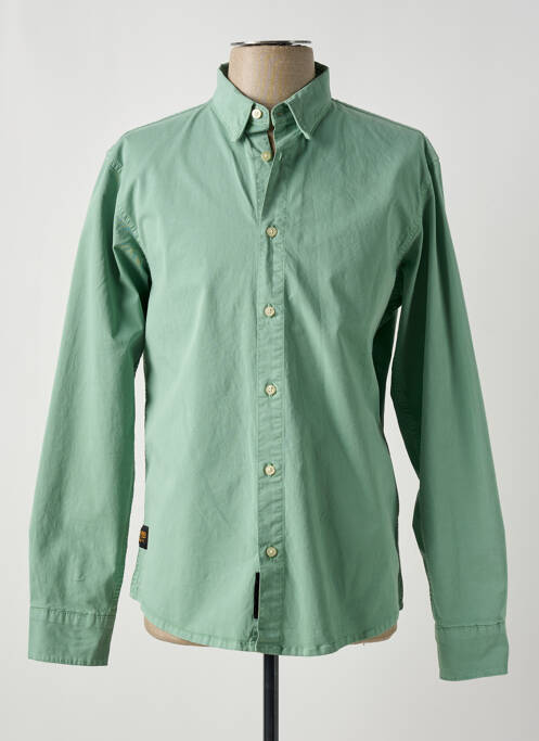 Chemise manches longues vert DAYTONA pour homme