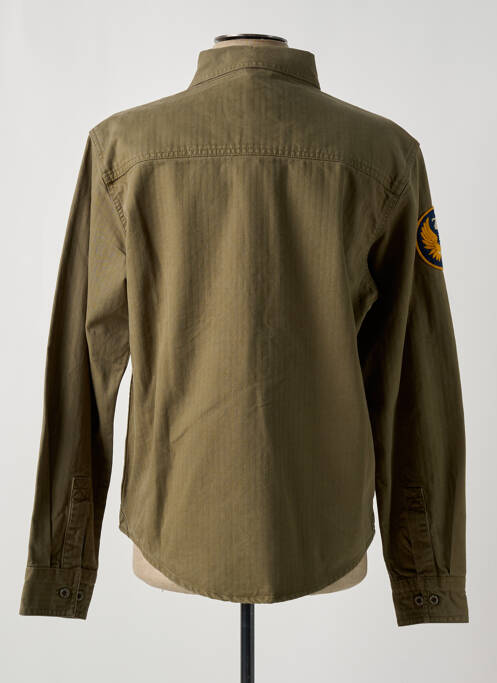 Chemise manches longues vert DAYTONA pour homme