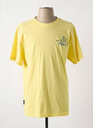 T-shirt coupe droite manches courtes jaune DAYTONA homme
