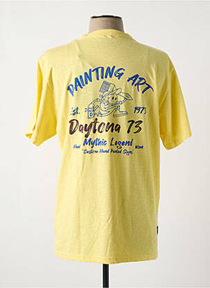 T-shirt tissage chiné manches courtes jaune DAYTONA homme