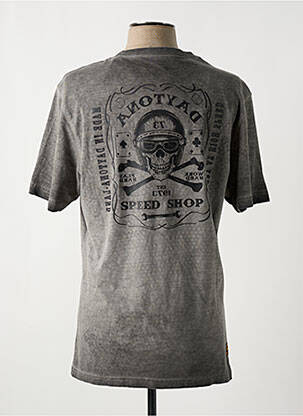 T-shirt coupe droite manches courtes gris DAYTONA homme