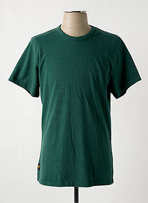 T-shirt coupe droite manches courtes vert DAYTONA homme