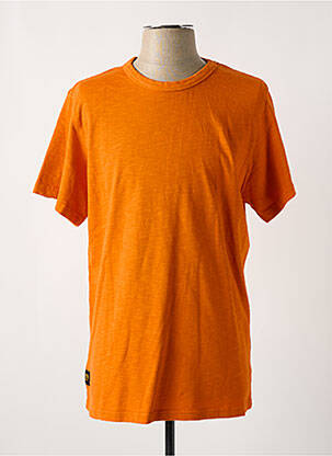 T-shirt coupe droite manches courtes orange DAYTONA homme