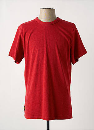 T-shirt coupe droite manches courtes rouge clair DAYTONA homme