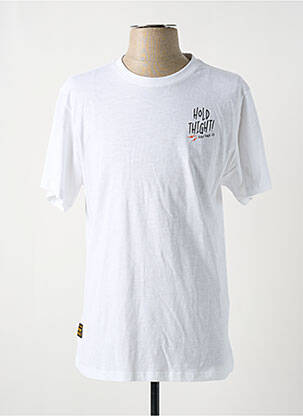 T-shirt coupe droite manches courtes blanc DAYTONA homme