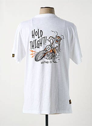 T-shirt coupe droite manches courtes blanc DAYTONA homme
