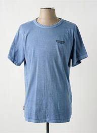 T-shirt coupe droite manches courtes bleu DAYTONA homme