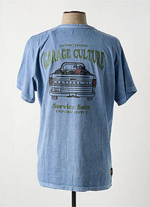 T-shirt coupe droite manches courtes bleu DAYTONA homme