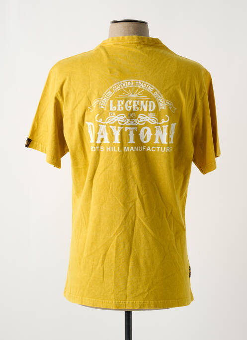 T-shirt coupe droite manches courtes jaune DAYTONA homme