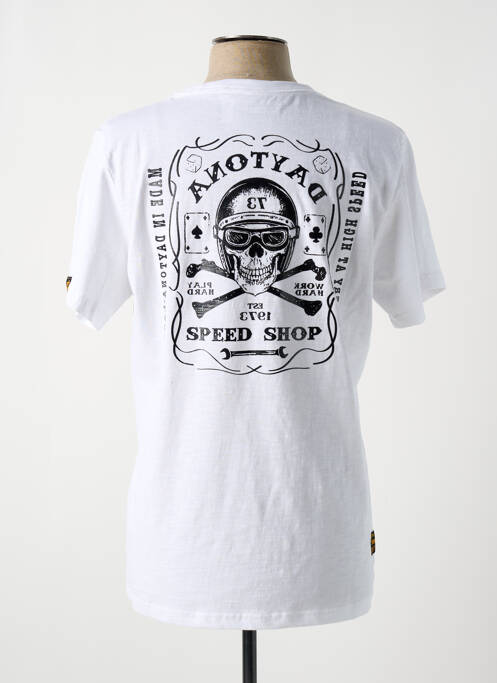T-shirt blanc DAYTONA pour homme
