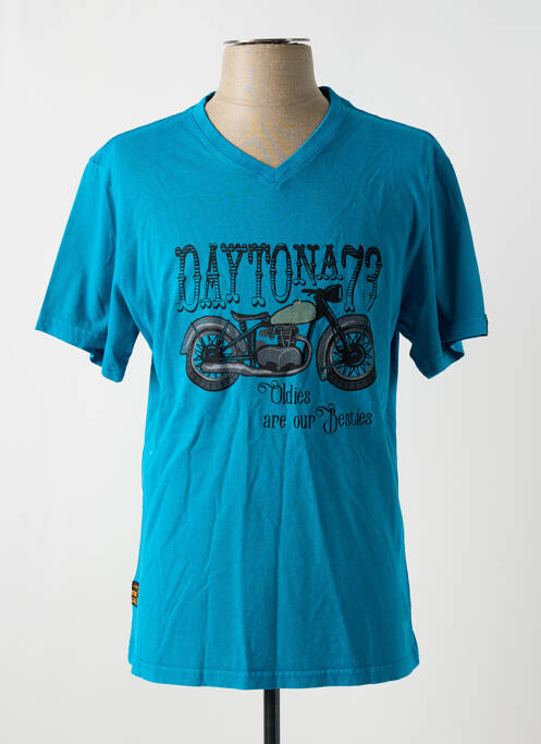 T-shirt bleu DAYTONA pour homme