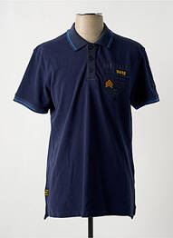 Polo coupe droite manches courtes bleu DAYTONA homme
