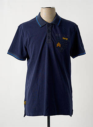 Polo coupe droite manches courtes bleu DAYTONA homme