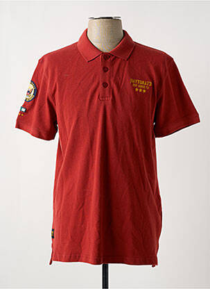 Polo coupe droite manches courtes orange DAYTONA homme