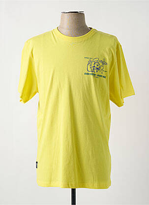 T-shirt coupe droite manches courtes jaune DAYTONA homme