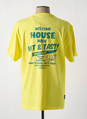 T-shirt coupe droite manches courtes jaune DAYTONA homme