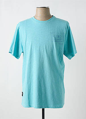 T-shirt coupe droite manches courtes bleu DAYTONA homme