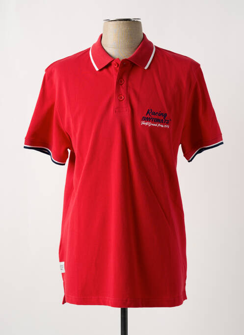 Polo coupe droite manches courtes rouge DAYTONA homme