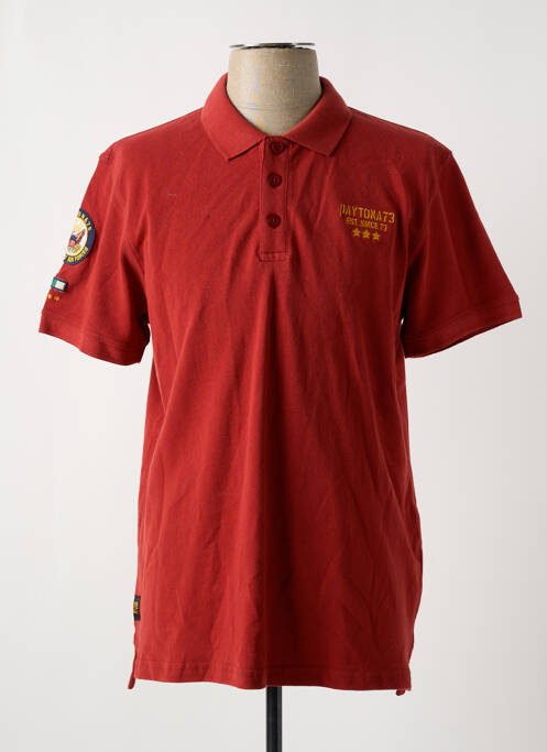 Polo coupe droite manches courtes orange DAYTONA homme
