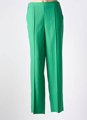Pantalon droit stretch taille normale vert JULIE GUERLANDE femme