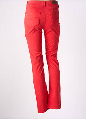 Pantalon droit stretch taille normale rouge JULIE GUERLANDE femme