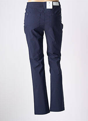 Pantalon droit stretch taille haute bleu JULIE GUERLANDE femme